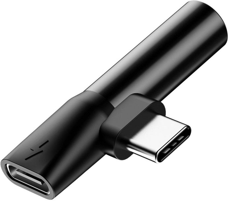 Baseus Audio Adapter USB-C to Mini Jack 3.5mm + USB-C (black)
