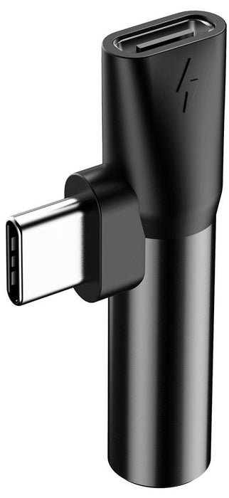 Baseus Audio Adapter USB-C to Mini Jack 3.5mm + USB-C (black)