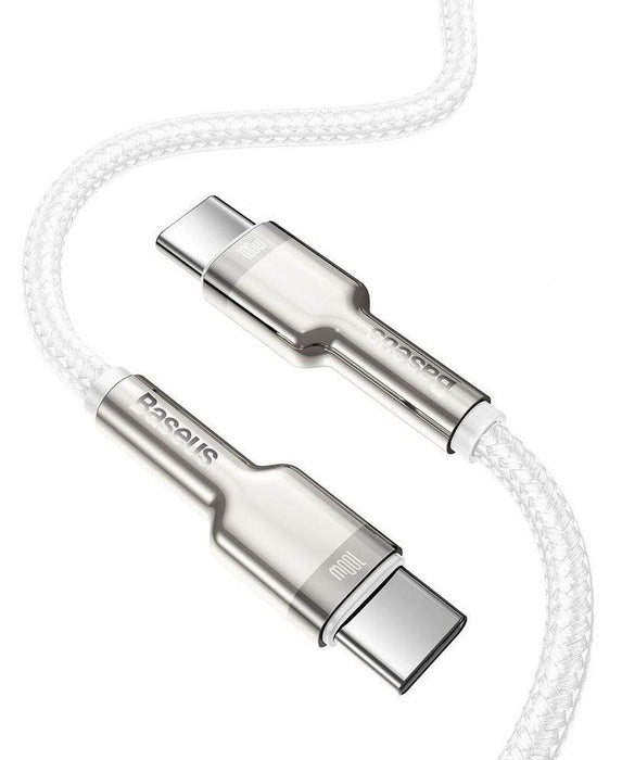 Cable USB-C to USB-C Baseus Cafule, 100W, 2m (white)