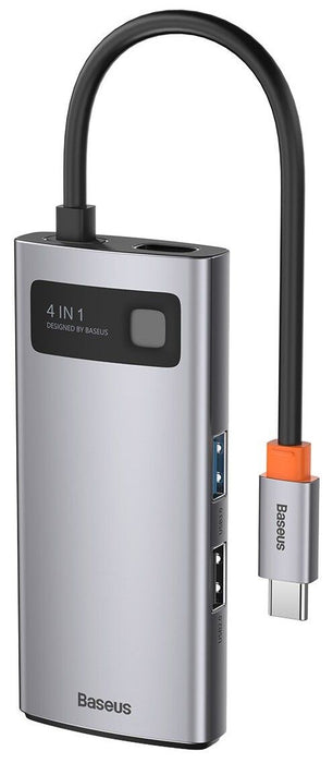 Hub 4in1 Baseus Metal Gleam Series, USB-C to USB 3.0 + USB 2.0 + HDMI + USB-C PD