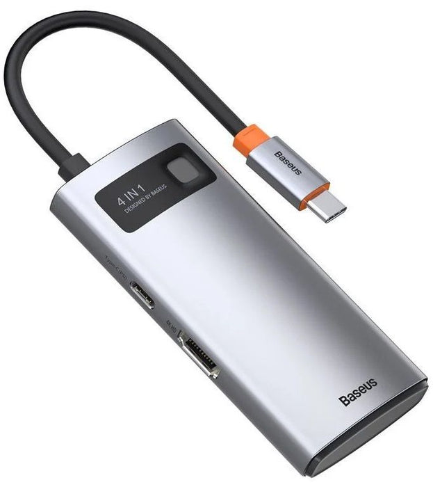 Hub 4in1 Baseus Metal Gleam Series, USB-C to USB 3.0 + USB 2.0 + HDMI + USB-C PD