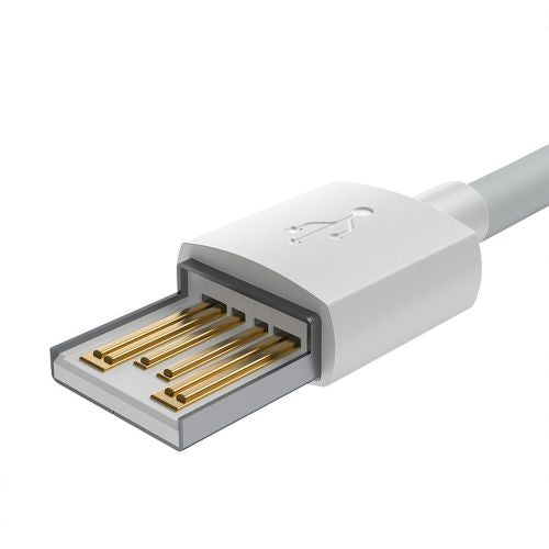 Baseus Simple Wisdom Data Cable Kit USB to Lightning 2.4A (2PCS/Set）1.5m White