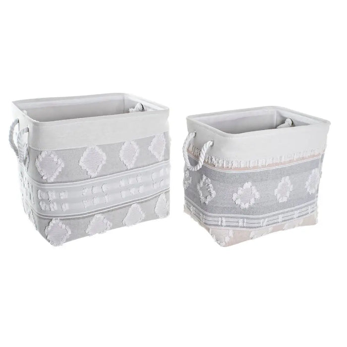 Basket set DKD Home Decor 45 x 35 x 40 cm Grey - Баня<<<Дом Градина<<<BigBuy&&&Аксесоари и кранчета<<<Баня<<<Дом