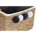 Basket set DKD Home Decor Natural Fibre Pompoms 33 x 33 x 25 cm - Баня<<<Дом Градина<<<BigBuy&&&Аксесоари и