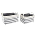 Basket set DKD Home Decor Stripes 40 x 30 x 23 cm Grey - Баня<<<Дом Градина<<<BigBuy&&&Аксесоари и