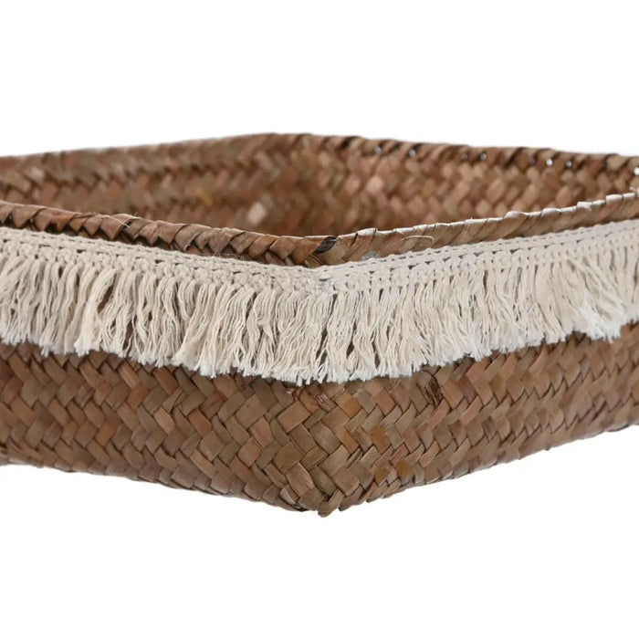 Basket set Home ESPRIT Natural Fibre Boho Worn 26 x 26 x 10 cm - Баня<<<Дом Градина<<<BigBuy&&&Аксесоари и