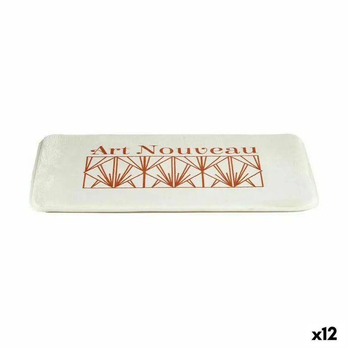 Bath rug Berilo Art Nouveau White Bronze PVC 40 x 1,5 x 60 cm (12 Units) - Баня<<<Дом Градина<<<BigBuy&&&Завеси и