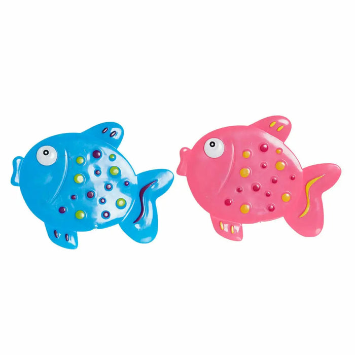 Bath rug DKD Home Decor 13 x 1 x 10,5 cm Blue Pink Children’s PVC Fish (2 Units) - Баня<<<Дом Градина<<<BigBuy&&&Завеси