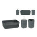Bath Set Berilo Anthracite Plastic - Баня<<<Дом Градина<<<BigBuy&&&Аксесоари и кранчета<<<Баня<<<Дом Градина<<<BigBuy