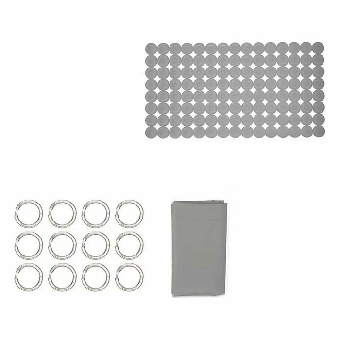 Bath Set Berilo Grey PVC Polyethylene EVA 28 x 42 x 6 cm (12 Units) - Баня<<<Дом Градина<<<BigBuy&&&Аксесоари и