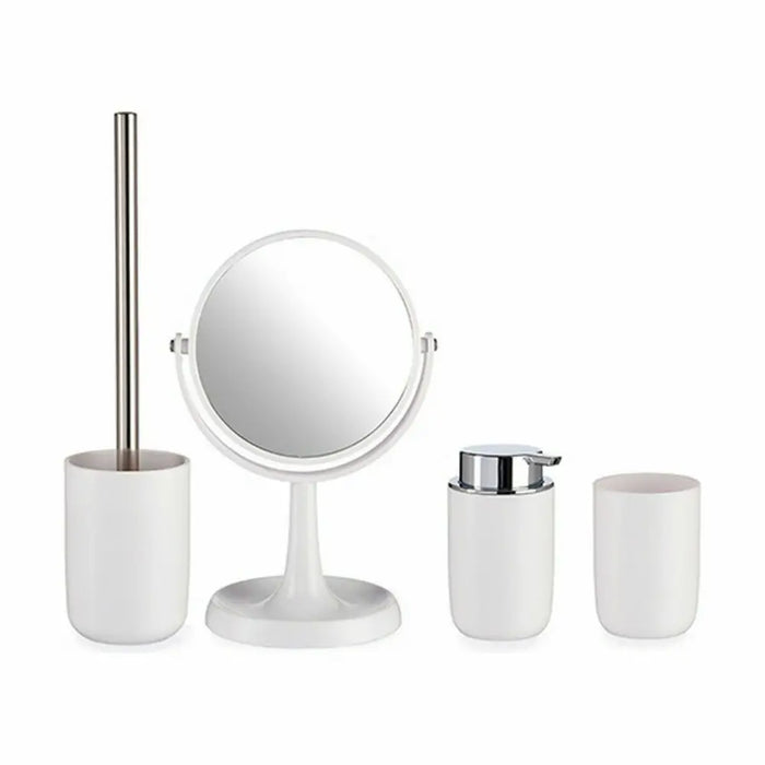 Bath Set Berilo White polypropylene 16,5 x 29,5 x 17 cm 4 Pieces (6 Units) - Баня<<<Дом Градина<<<BigBuy&&&Аксесоари и