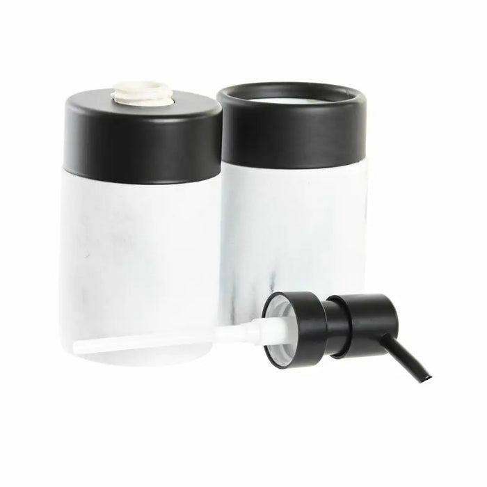 Bath Set DKD Home Decor White Black White/Black Metal Resin Modern 7,2 x 7,2 x 16,4 cm - Баня<<<Дом