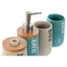 Bath Set Home ESPRIT Beige Turquoise Bamboo ABS Dolomite 9 x 8,5 x 19 cm (2 Units) - Баня<<<Дом