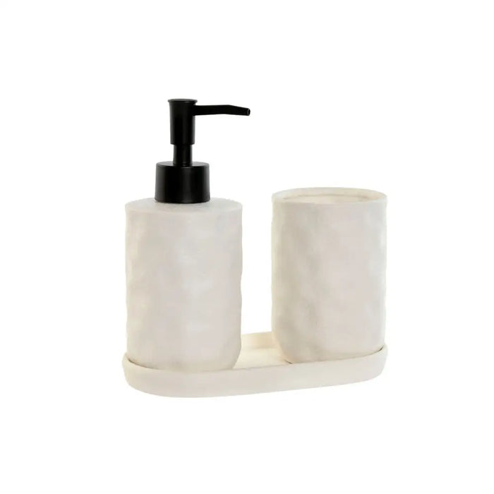 Bath Set Home ESPRIT White ABS Dolomite 17,5 x 9,5 x 18 cm 3 Pieces - Баня<<<Дом Градина<<<BigBuy&&&Аксесоари и