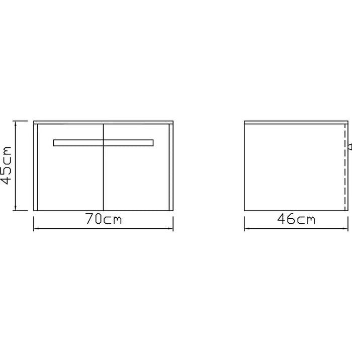 BATHROOM CABINET WITH DOUBLE DOOR WASHBASIN VICARD ELINOR - Мебели<<<Мебели и огледала за баня<<<Баня<<<Praktiker