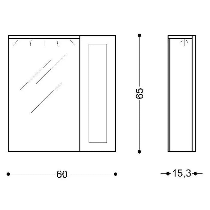 BATHROOM CABINET WITH LILY HEIGHT MIRROR - Мебели<<<Мебели и огледала за баня<<<Баня<<<Praktiker&&&Мебели за