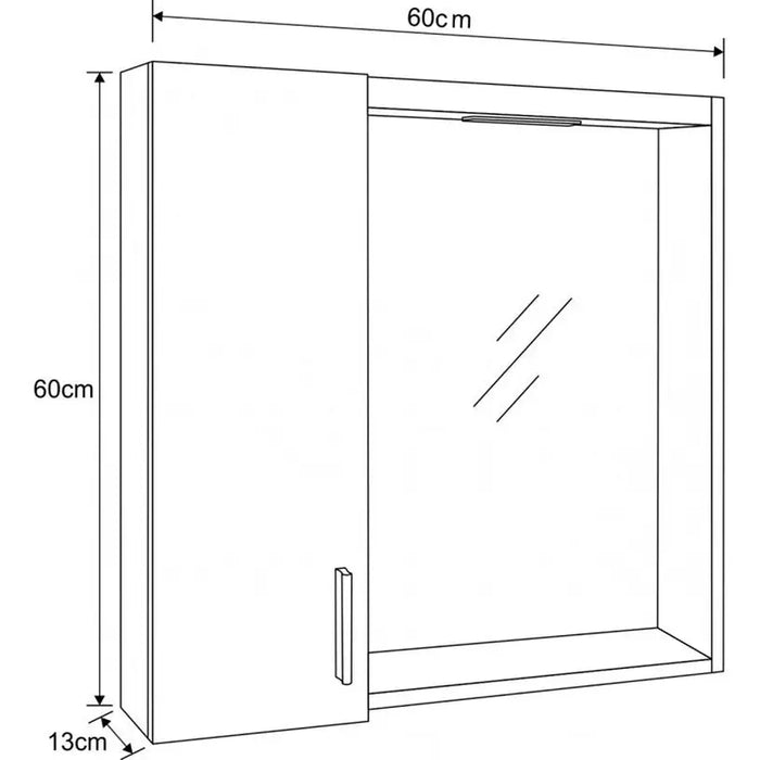 BATHROOM CABINET WITH MIRROR INTER CERAMIC CAIRO - Мебели<<<Мебели и огледала за баня<<<Баня<<<Praktiker&&&Мебели за