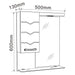 BATHROOM CABINET WITH MIRROR INTER CERAMIC MALAKA - Мебели<<<Мебели и огледала за баня<<<Баня<<<Praktiker