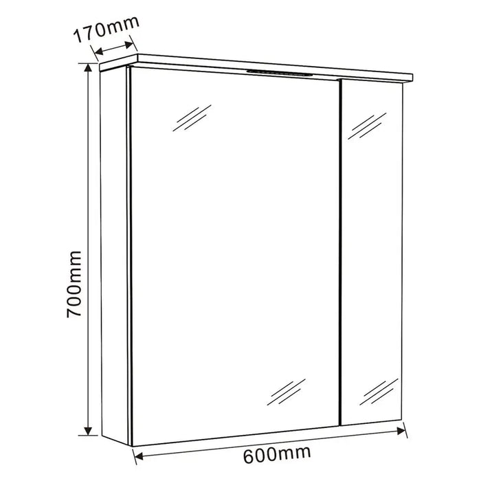 BATHROOM CABINET WITH MIRROR INTER CERAMIC MONZA - Мебели<<<Мебели и огледала за баня<<<Баня<<<Praktiker