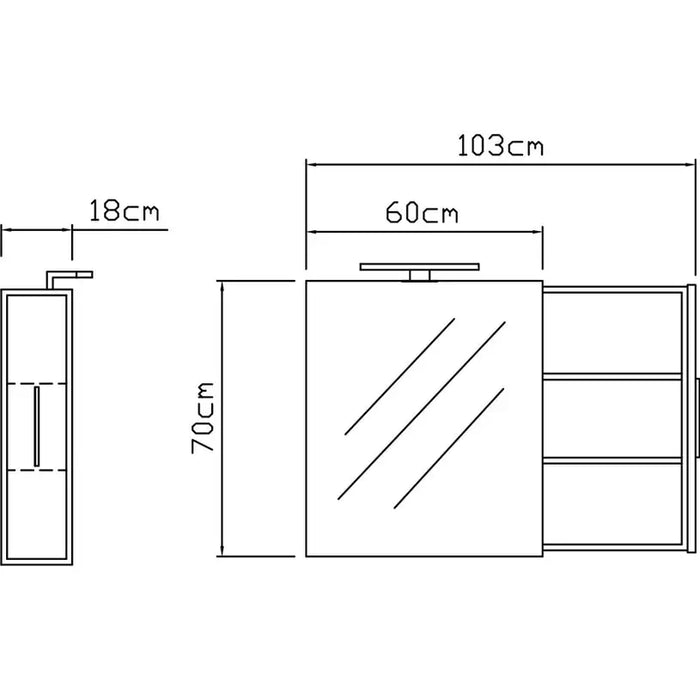 BATHROOM CABINET WITH MIRROR VICARD COLOR - Мебели<<<Мебели и огледала за баня<<<Баня<<<Praktiker