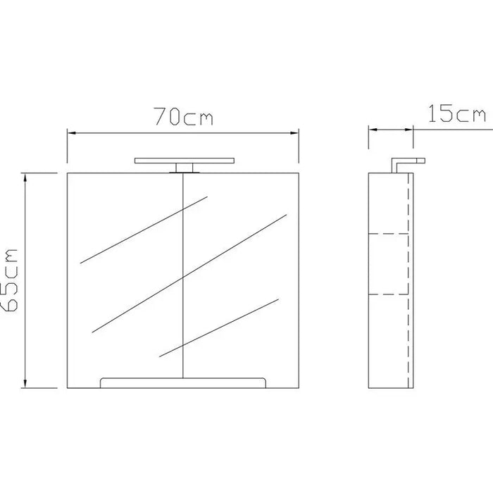 BATHROOM CABINET WITH MIRROR VICARD MONTEREY - Мебели<<<Мебели и огледала за баня<<<Баня<<<Praktiker&&&Мебели за