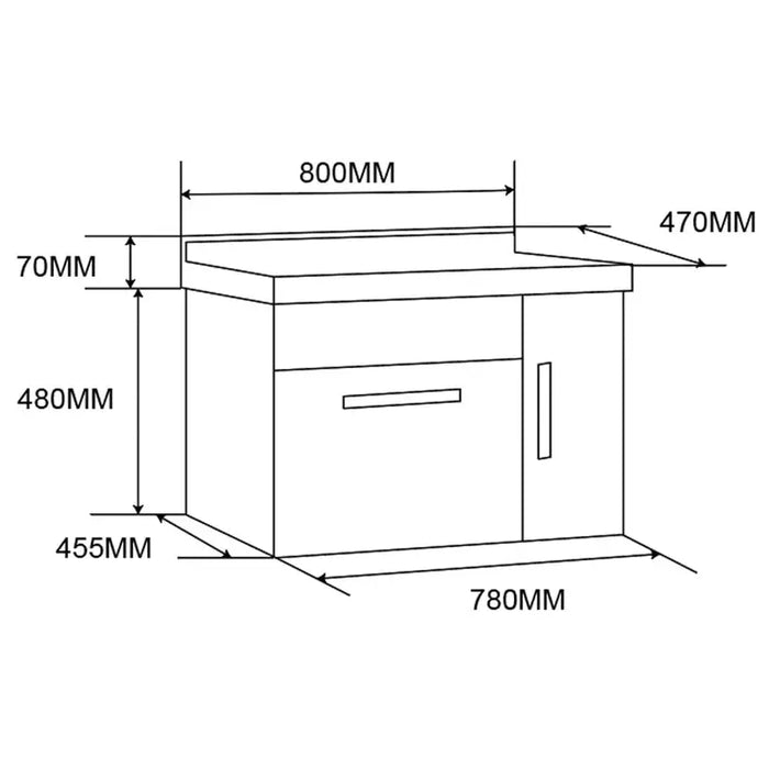 BATHROOM CABINET WITH WASHBASIN FORMA VITA 49-80/4 - Мебели<<<Мебели и огледала за баня<<<Баня<<<Praktiker