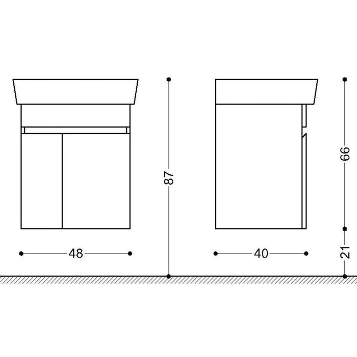 BATHROOM CABINET WITH WASHBASIN HEIGHT MINA - Мебели<<<Мебели и огледала за баня<<<Баня<<<Praktiker&&&Мебели за