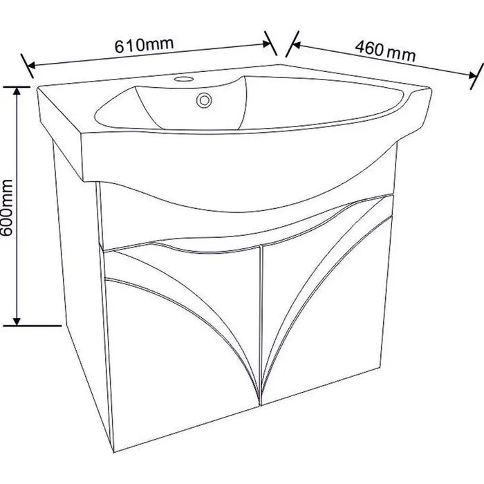 BATHROOM CABINET WITH WASHBASIN INTER CERAMIC AMY - Мебели<<<Мебели и огледала за баня<<<Баня<<<Praktiker&&&Мебели за