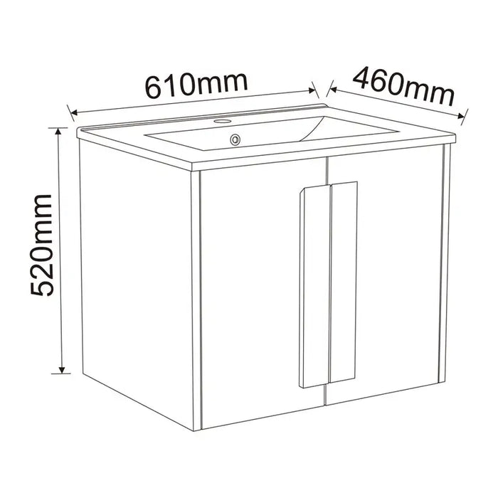 BATHROOM CABINET WITH WASHBASIN INTER CERAMIC OREN - Мебели<<<Мебели и огледала за баня<<<Баня<<<Praktiker