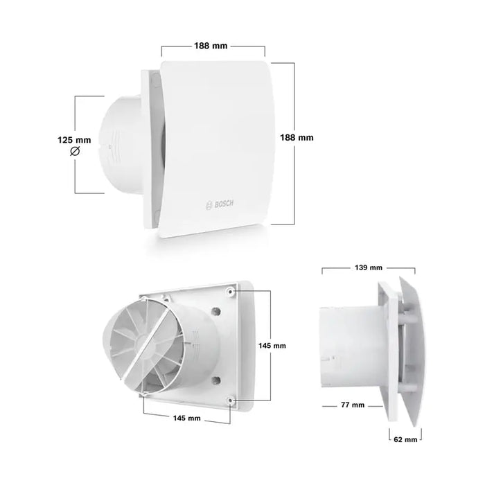BATHROOM FAN BOSCH 1500 W DH 125 - Вентилатори за баня<<<Вентилатори за баня и