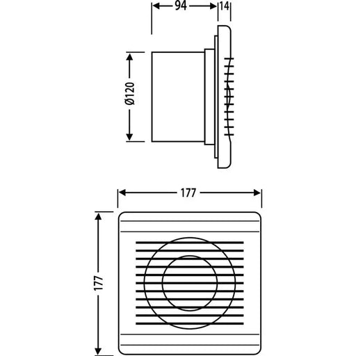 BATHROOM FAN VITO 120 - Вентилатори за баня<<<Вентилатори за баня и аксесоари<<<Баня<<<Praktiker&&&За