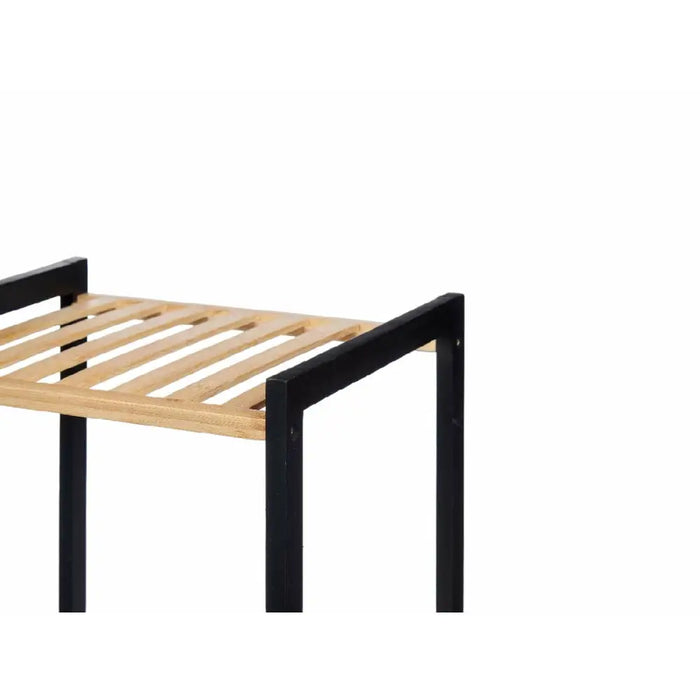 Bathroom Shelves Berilo Black Natural 35 x 30 x 100 cm 35,2 x 100,2 x 30,2 cm - Баня<<<Дом Градина<<<BigBuy&&&Аксесоари