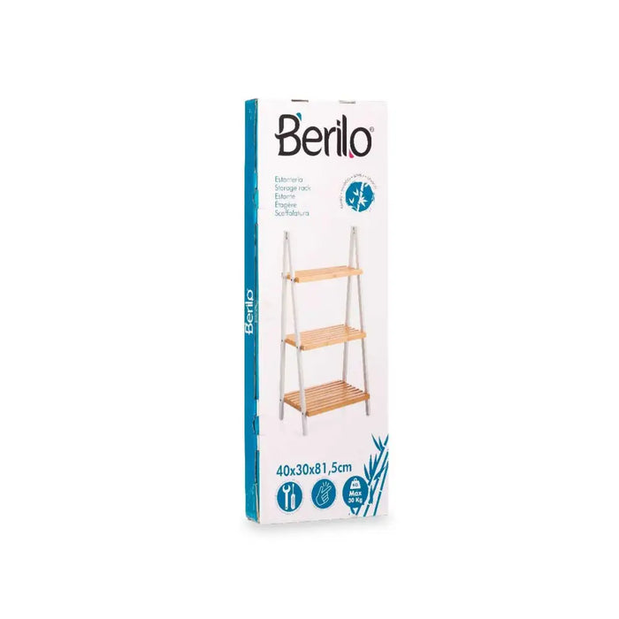Bathroom Shelves Berilo White Natural 40,3 x 81,5 x 30 cm - Баня<<<Дом Градина<<<BigBuy&&&Аксесоари и