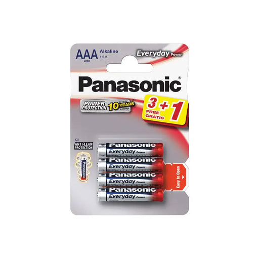 BATTERIES 3 + 1 PANASONIC AAA LR03 EPS - Батерии<<<Батерии и фенери<<<Осветление<<<Praktiker&&&Батерии<<<Батерии и