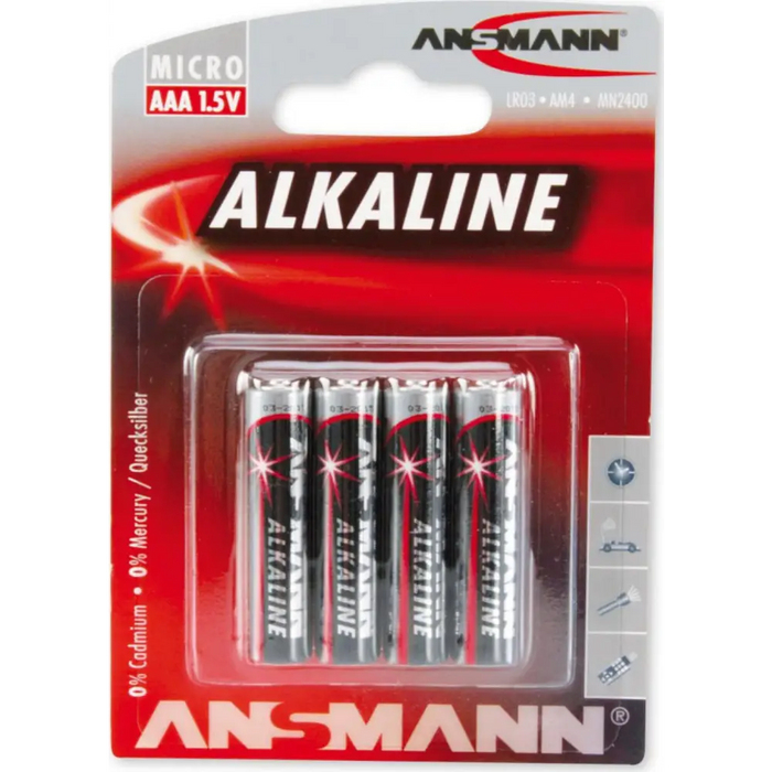 Batteries ANSMANN LR03 ANS red AAA 4B 5015553 - Батерии<<<Аксесоари за телевизори<<<Аксесоари<<<TechMart