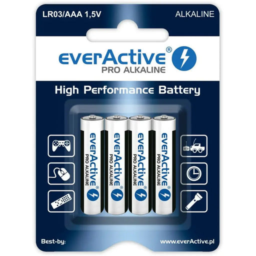 Batteries EverActive LR03 1,5 V AAA - Алкални батерии<<<Електроника Батерии<<<Компютри|