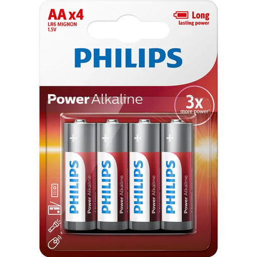 BATTERIES PHILIPS POWERLIFE AA LR6P4B/10 - Батерии<<<Батерии и фенери<<<Осветление<<<Praktiker&&&Батерии и зарядни