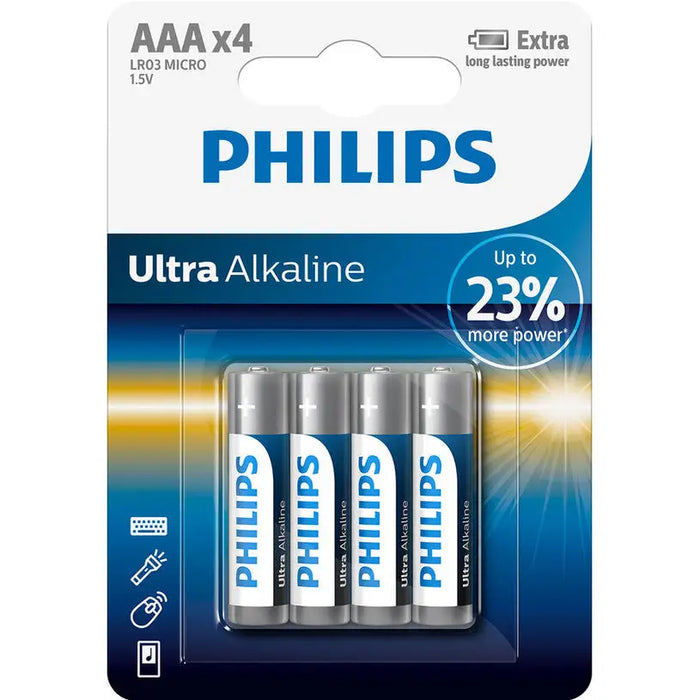 BATTERIES PHILIPS ULTRA AAA LR03E4B/10 - Батерии<<<Батерии и фенери<<<Осветление<<<Praktiker&&&Батерии и зарядни
