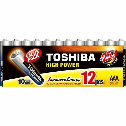 Batteries Toshiba High Power LR03 1,5 V AAA - Електроника Батерии<<<Компютри| Електроника<<<BigBuy&&&Алкални