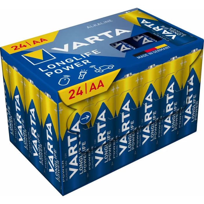 Batteries Varta alkalina longlife power aa - lr06 1,5 V AA LR06 (24 Pieces) (24 Units) - Електроника
