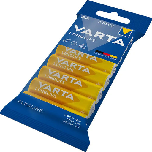 BATTERIES VARTA Longlife AA 8pcs - Батерии<<<Батерии и фенери<<<Осветление<<<Praktiker&&&Алкални батерии<<<Електроника