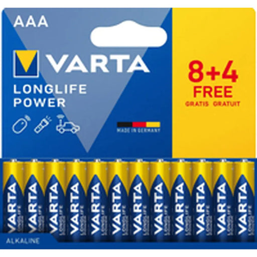 Batteries Varta longlife power 1,5 V AAA LR03 (12 Units) - Алкални батерии<<<Електроника Батерии<<<Компютри|