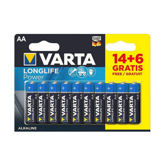 Batteries Varta Longlife Power (20 Pieces) - Електроника Батерии<<<Компютри| Електроника<<<BigBuy&&&Алкални