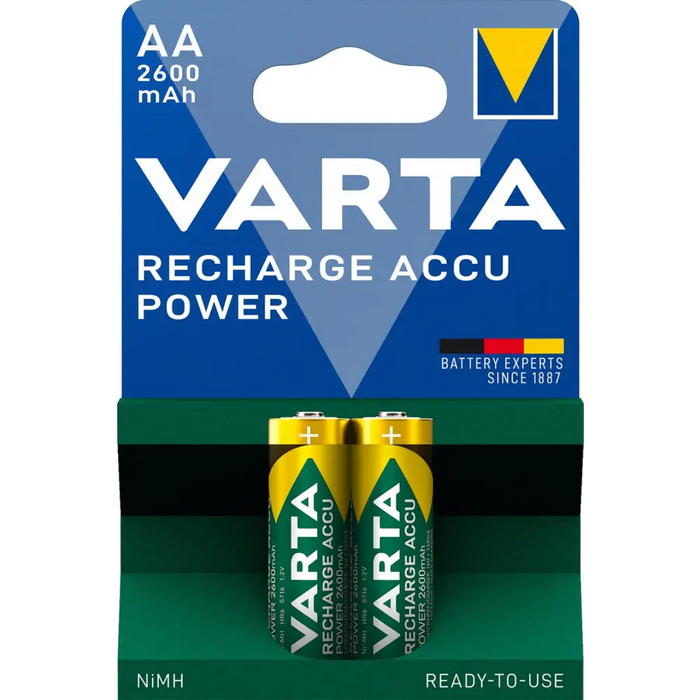 Batteries Varta RECH.ACCU POWER AA 2600mAh BLI 2 - Батерии<<<Аксесоари за телевизори<<<Аксесоари<<<TechMart