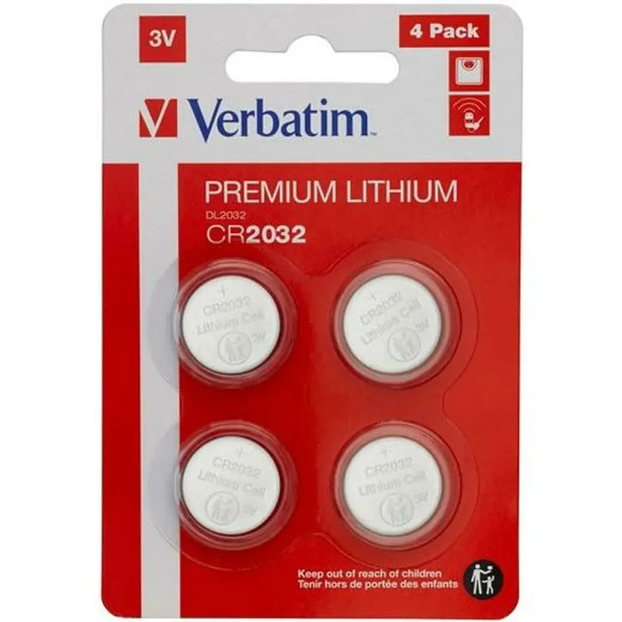 Batteries Verbatim CR2032 4 Pieces 20 Units 3V - Електроника Батерии<<<Компютри| Електроника<<<BigBuy&&&Алкални