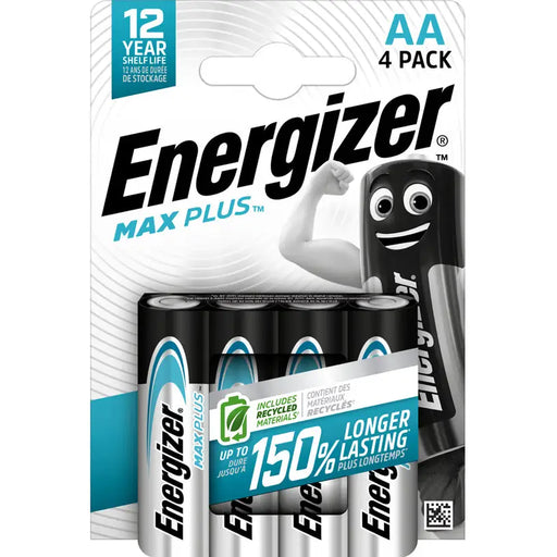 BATTERY AA 1.5V 4 PCS ENERGIZER MAX PLUS - Батерии<<<Батерии и фенери<<<Осветление<<<Praktiker&&&Алкални