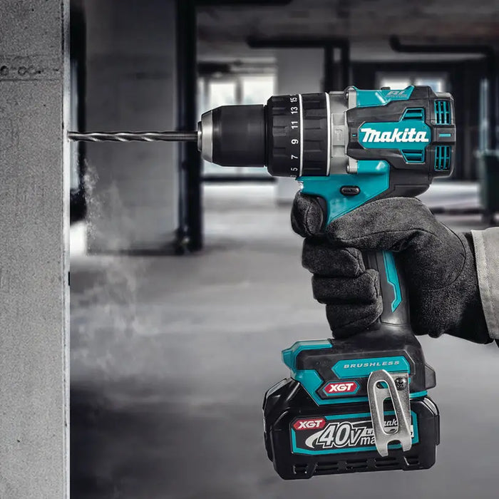 BATTERY BRUSHLESS IMPACT DRILL MAKITA HP002GA201 40 V 64.00 nm NUMBER OF BATTERIES 2 2.00 Ah SUITCASE - Акумулаторни