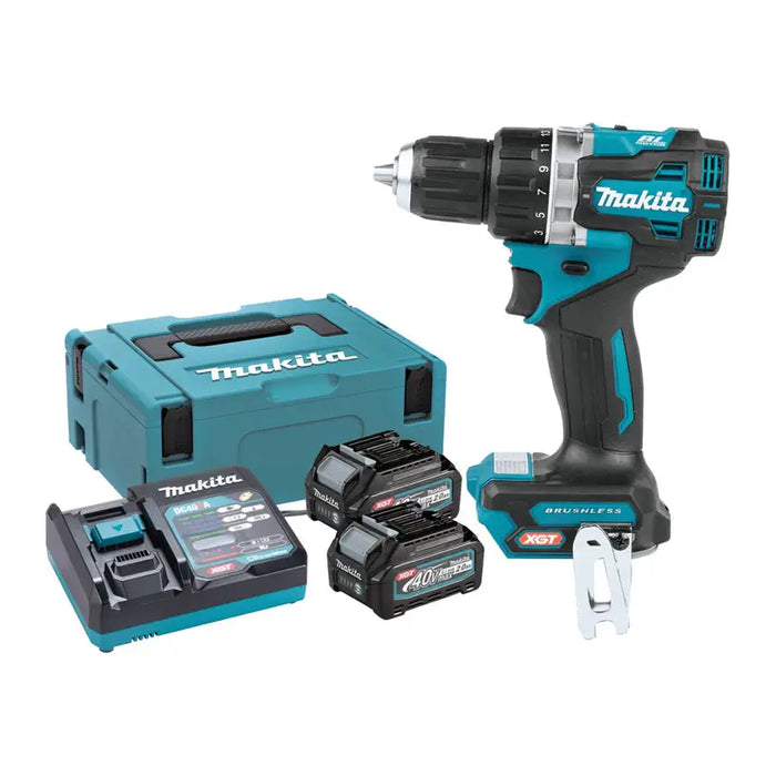 BATTERY BRUSHLESS IMPACT DRILL MAKITA HP002GA201 40 V 64.00 nm NUMBER OF BATTERIES 2 2.00 Ah SUITCASE - Акумулаторни