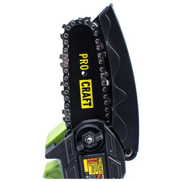 BATTERY BRUSHLESS MINI CHAIN SAW PROCRAFT PKA18 20 V NUMBER OF BATTERIES 1 2.00 Ah BAR LENGTH 10.00 cm BAR LENGTH 10.00