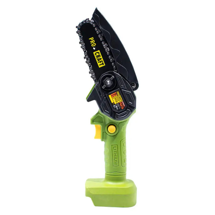 BATTERY BRUSHLESS MINI CHAIN SAW PROCRAFT PKA18 20 V NUMBER OF BATTERIES 1 2.00 Ah BAR LENGTH 10.00 cm BAR LENGTH 10.00